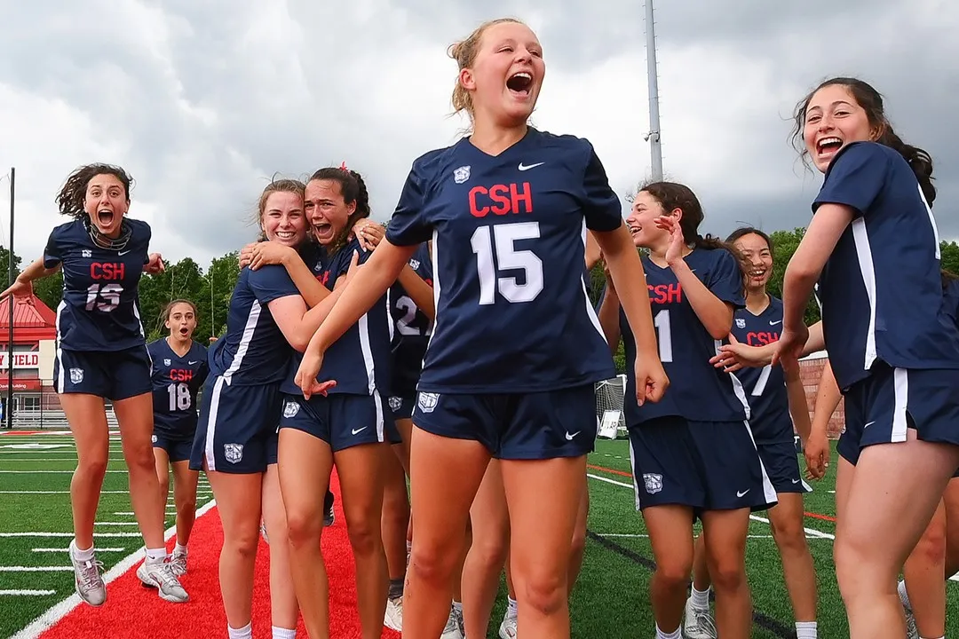 Girls celebrate