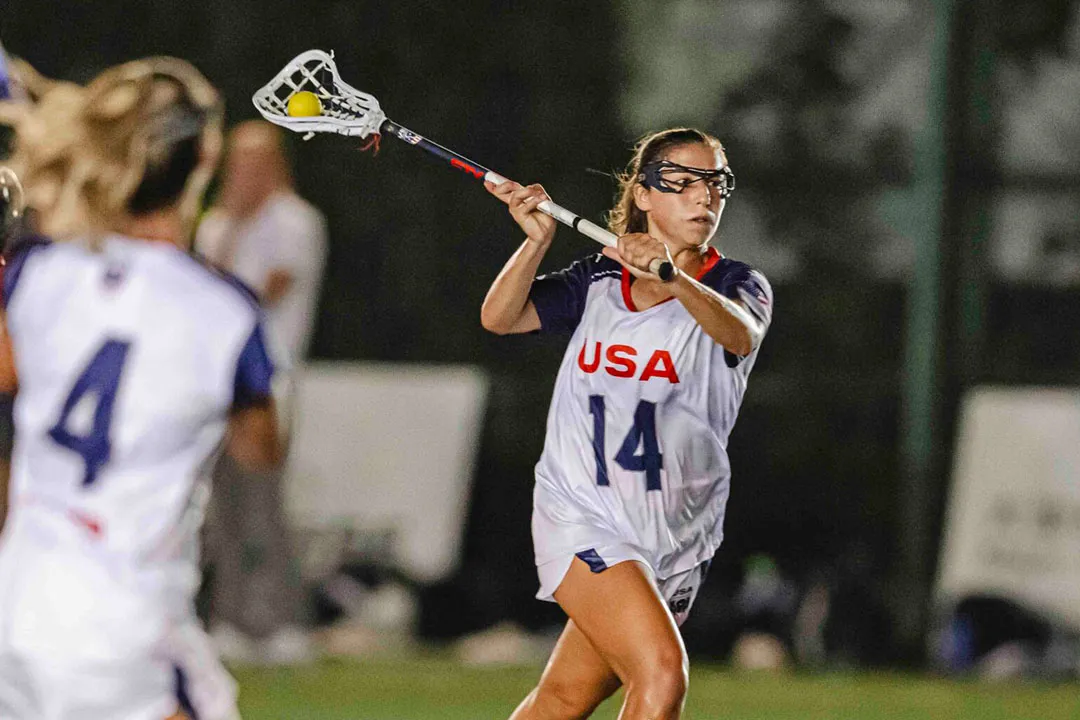 Emma LoPinto in action against Germany