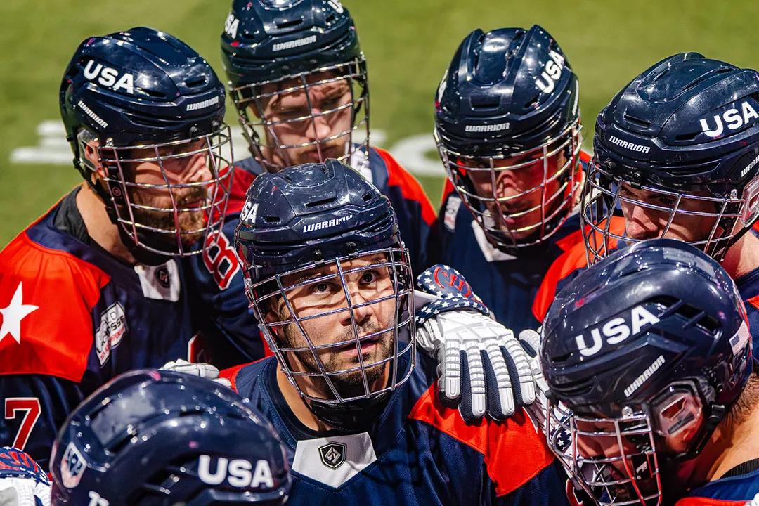 usa men's box team huddle