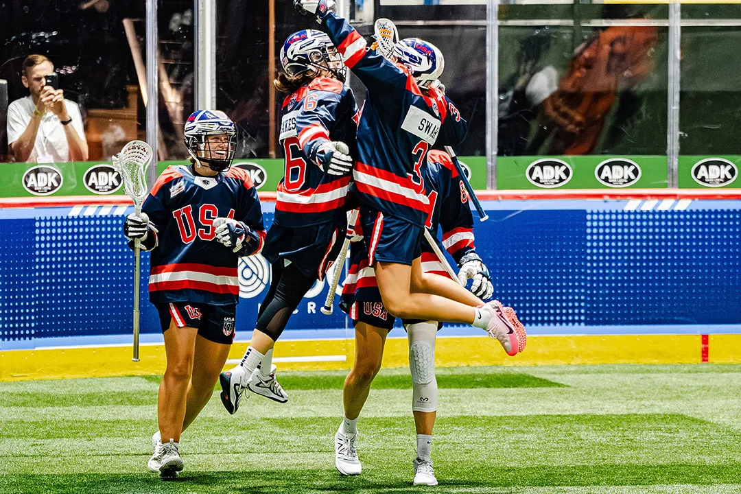 USA celebrates a goal against the Netherlands