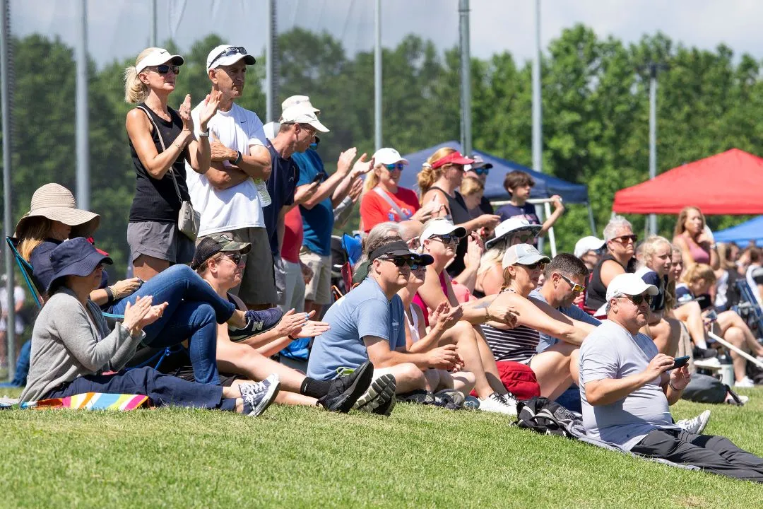 Parents and spectators on sideline