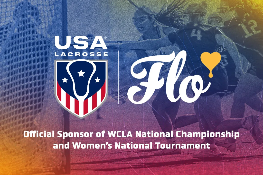 Graphic with USA Lacrosse and Here We Flo logos