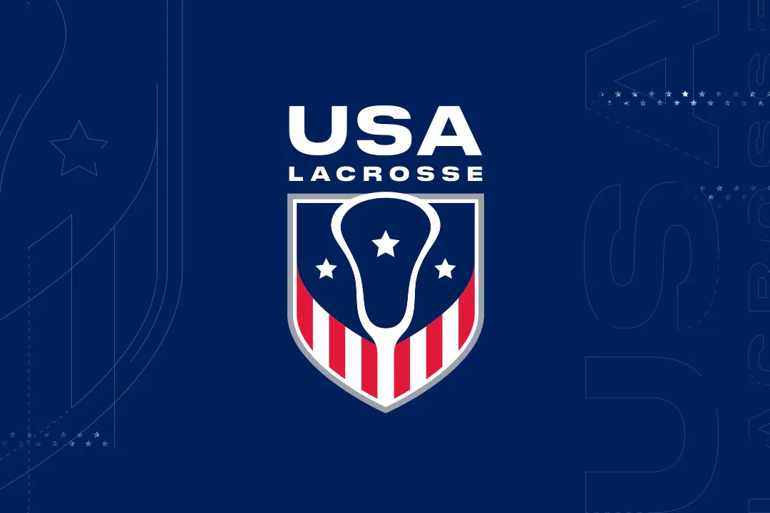 USA Lacrosse logo on blue background