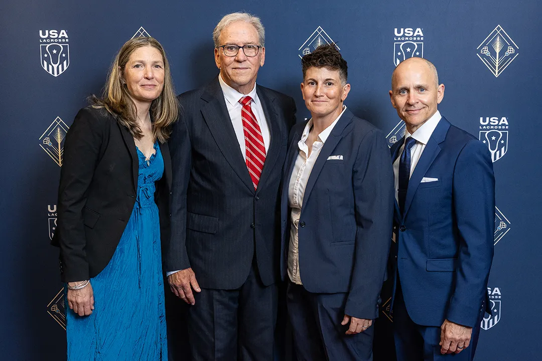 Group photo of Kelly Amonte Hiller, Dom Starsia, Jen Nardi and Marc Riccio