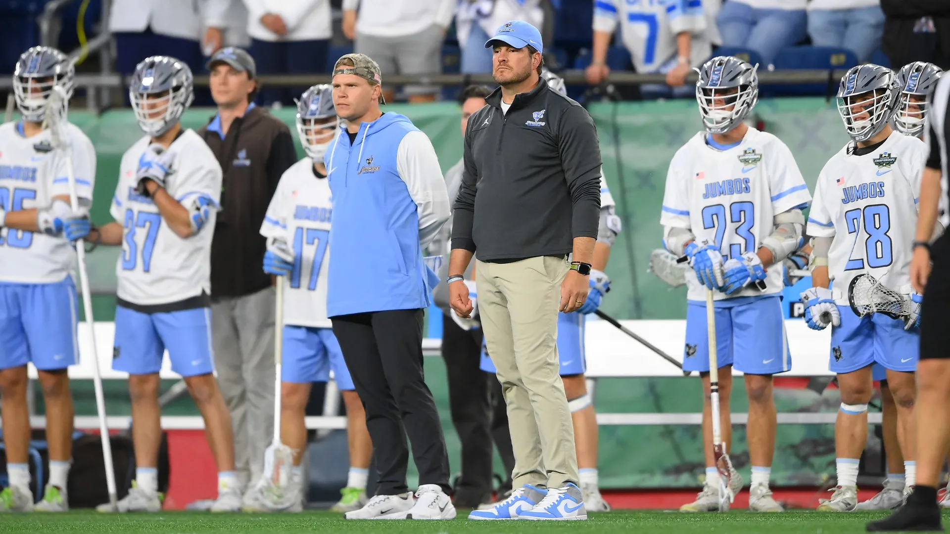 Tufts head coach Casey D'Annolfo on the sideline