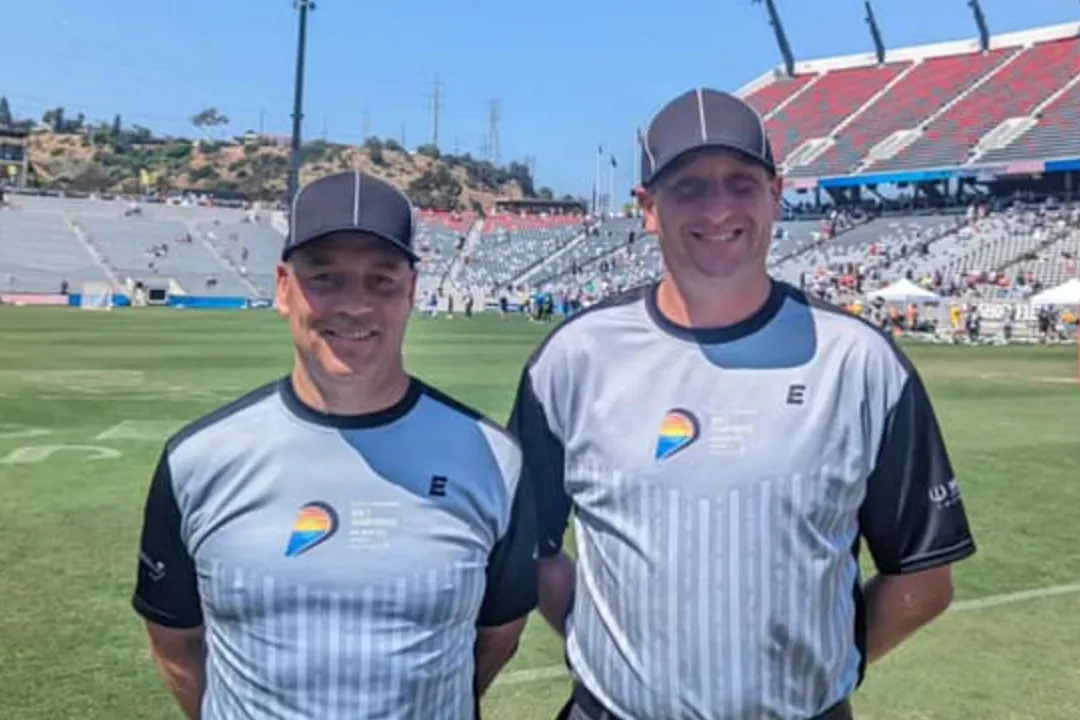 Rob Gross and Nick Schmitt at 2023 World Lacrosse Men's World Championship
