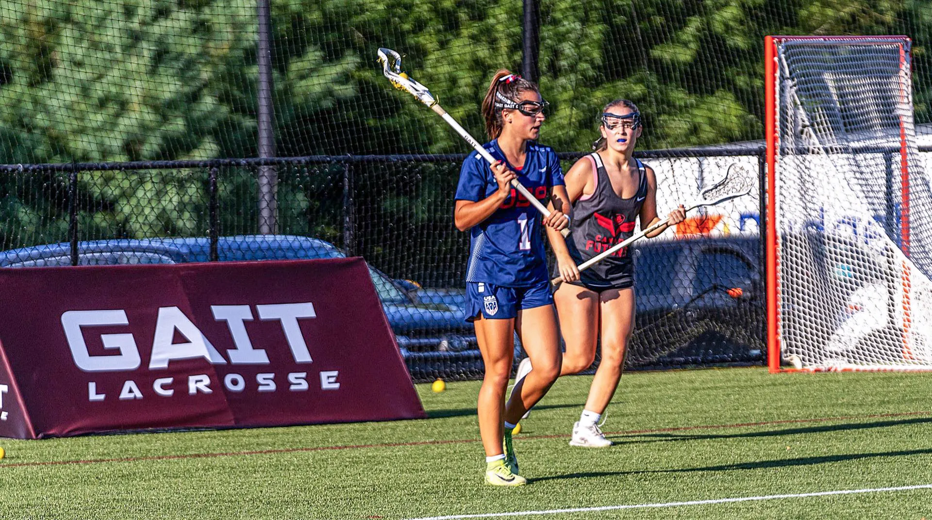 Maria Anaya of the U.S. U19 Girls' Youth National Team against Canada East