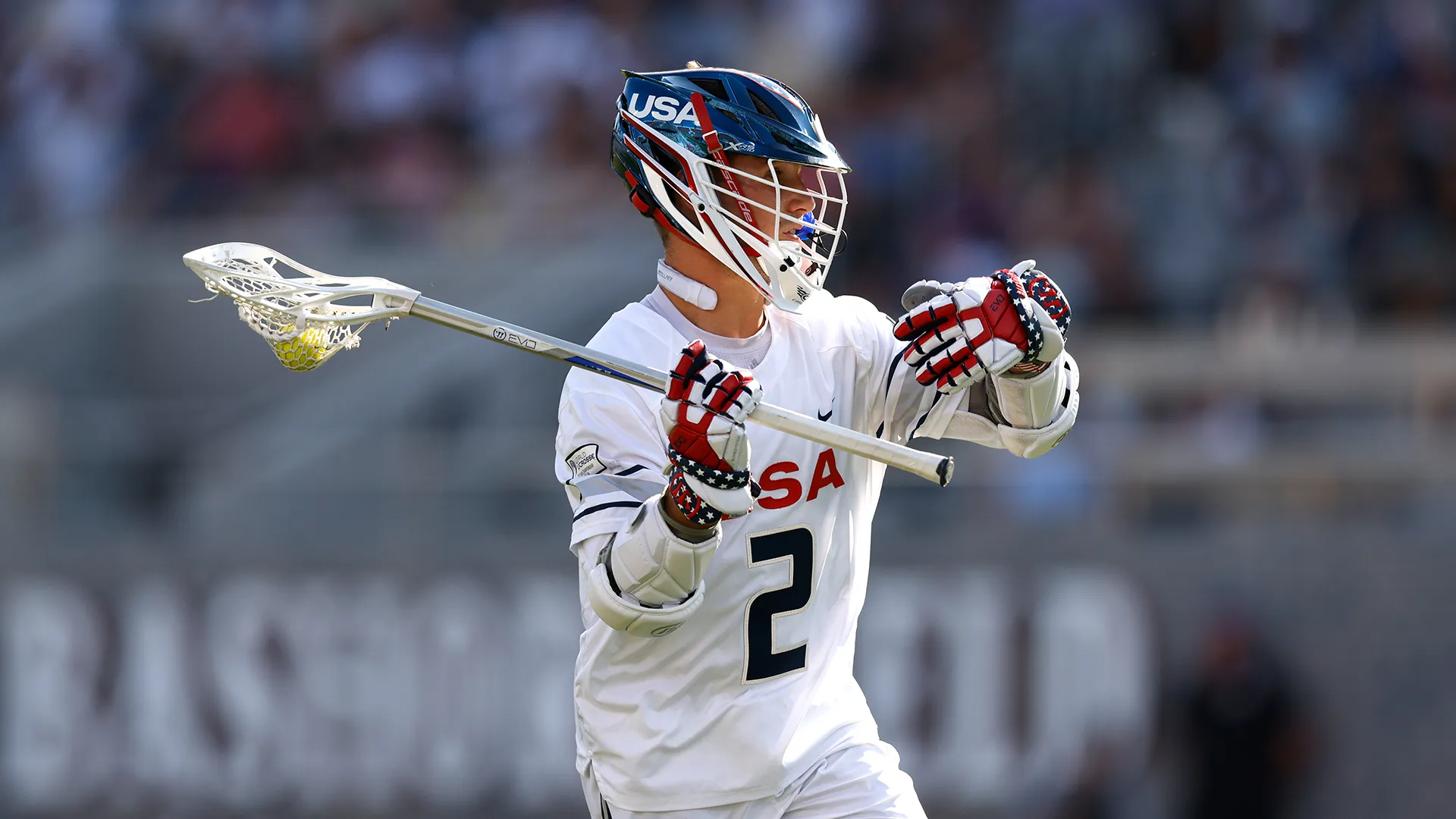 Michael Sowers looks to pass the ball during the 2023 world championship in San Diego