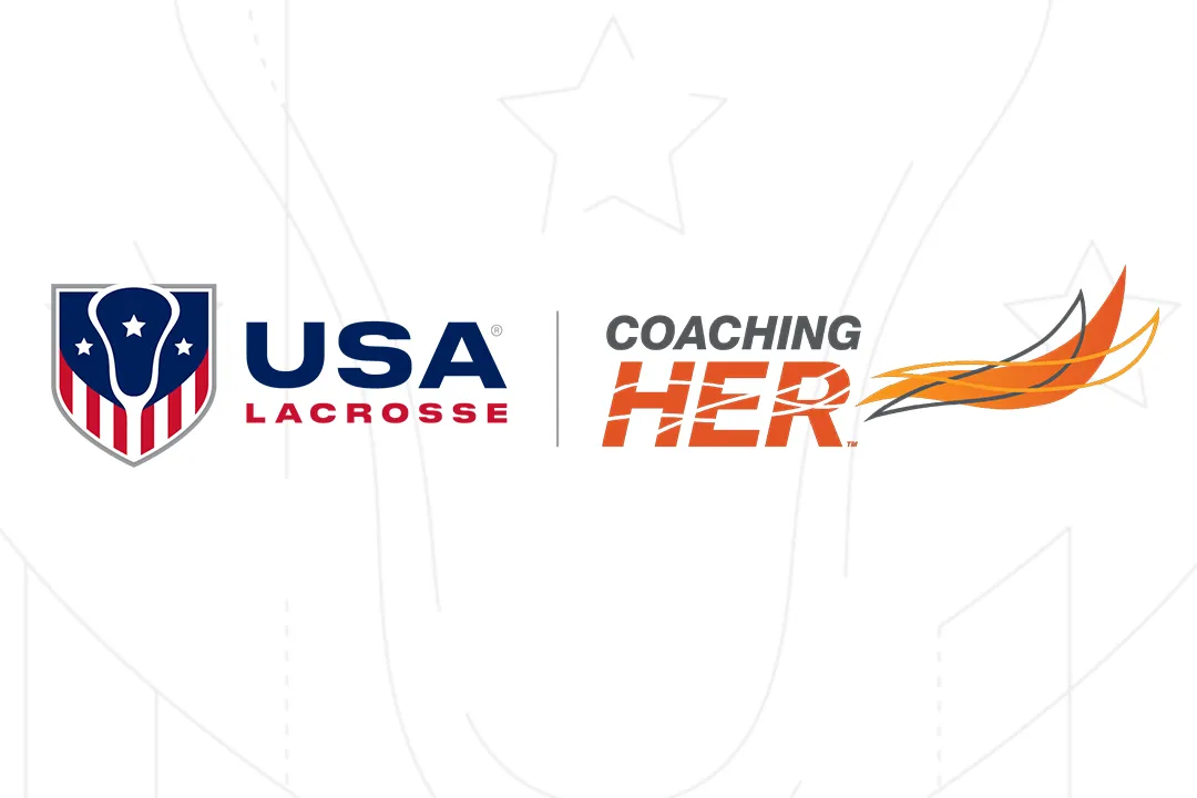 Logos for USA Lacrosse and Coaching HER
