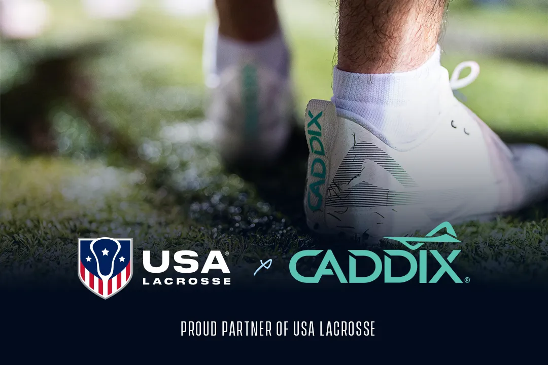 usa lacrosse and caddix logos on top of pair of shoes