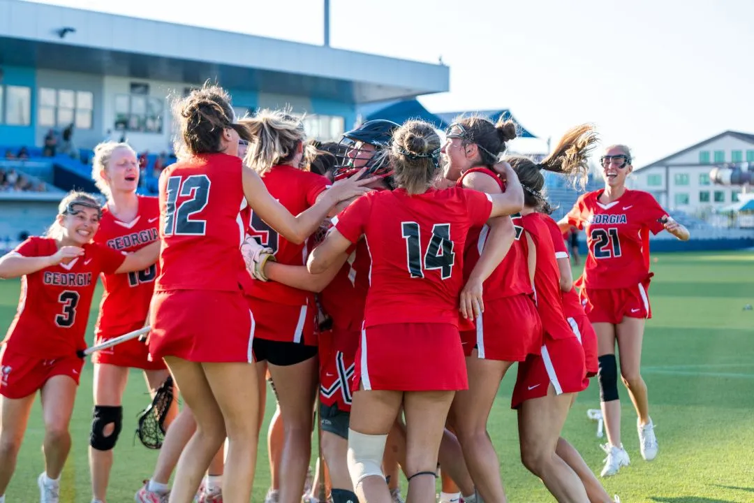 Georgia celebrates after winning the 2026 WCLA championship