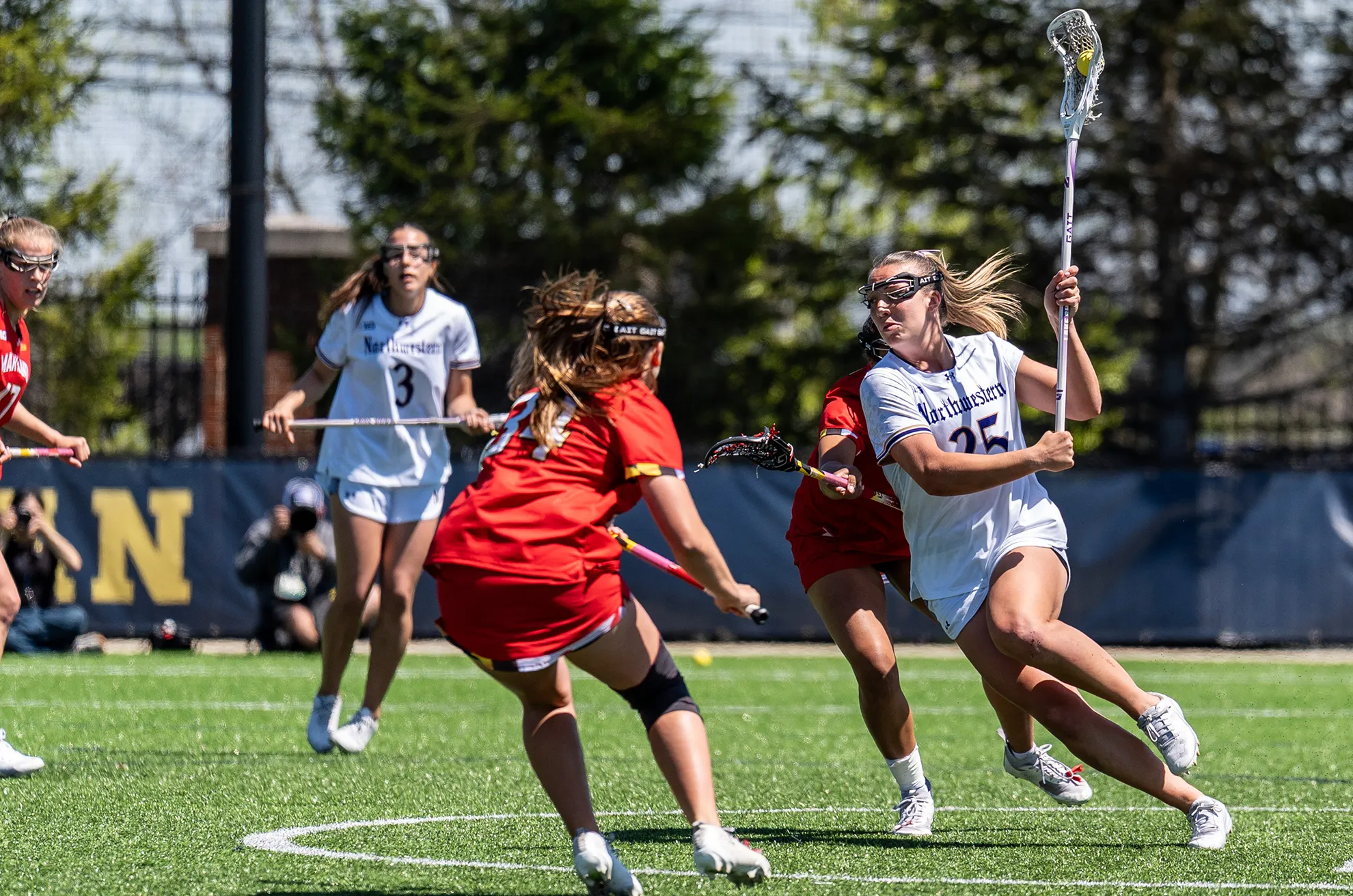 Northwestern's Maddy Taylor against Maryland during the Big Ten championship game.