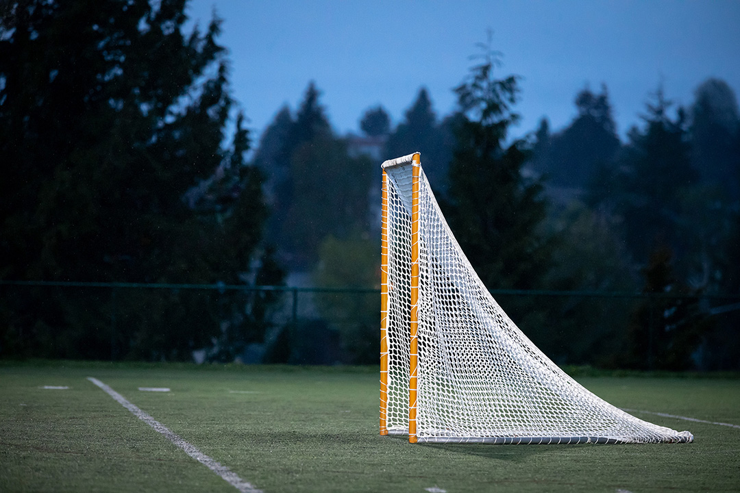 Photo of empty lacrosse goal