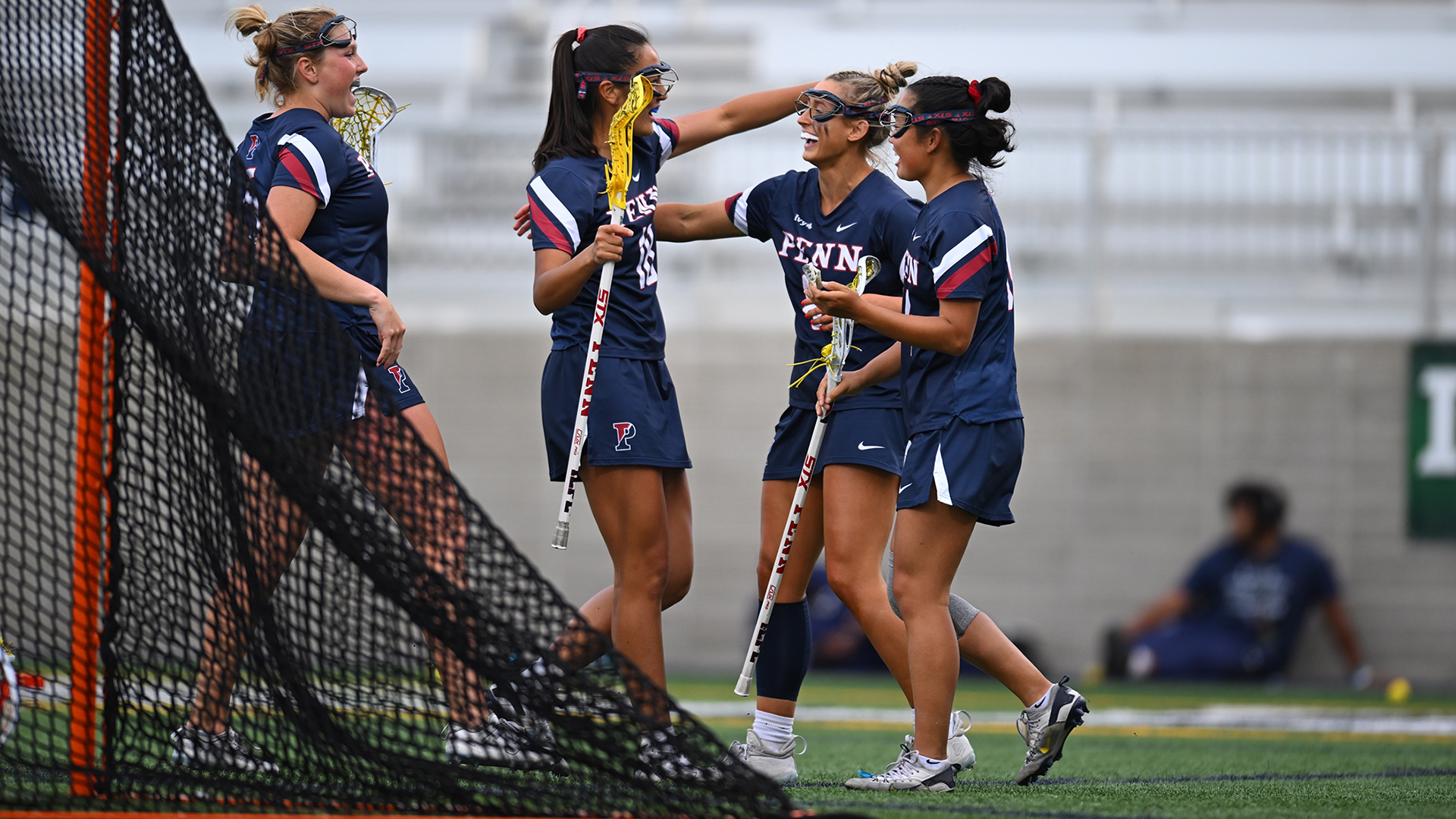 Penn women's lacrosse celebration