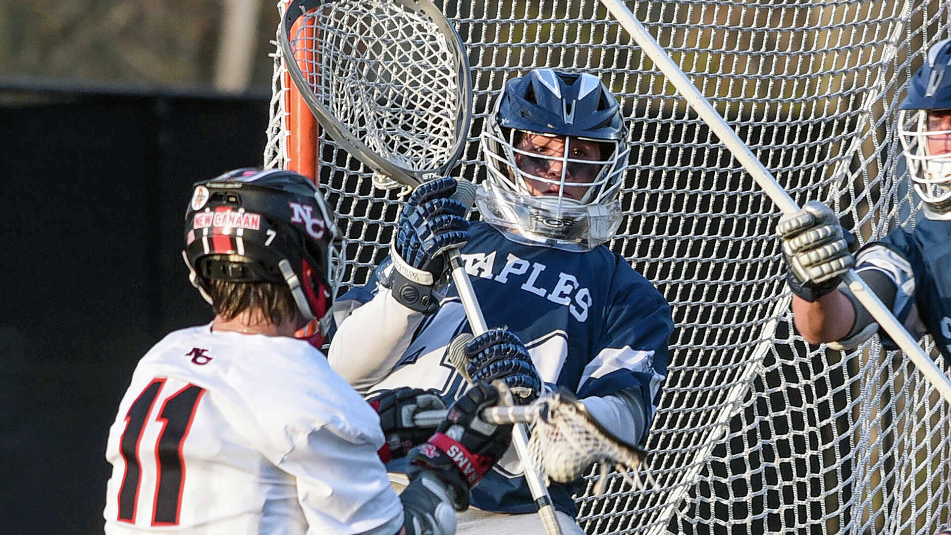 Goalie Josh Marcus of Staples (Conn.) boys' lacrosse