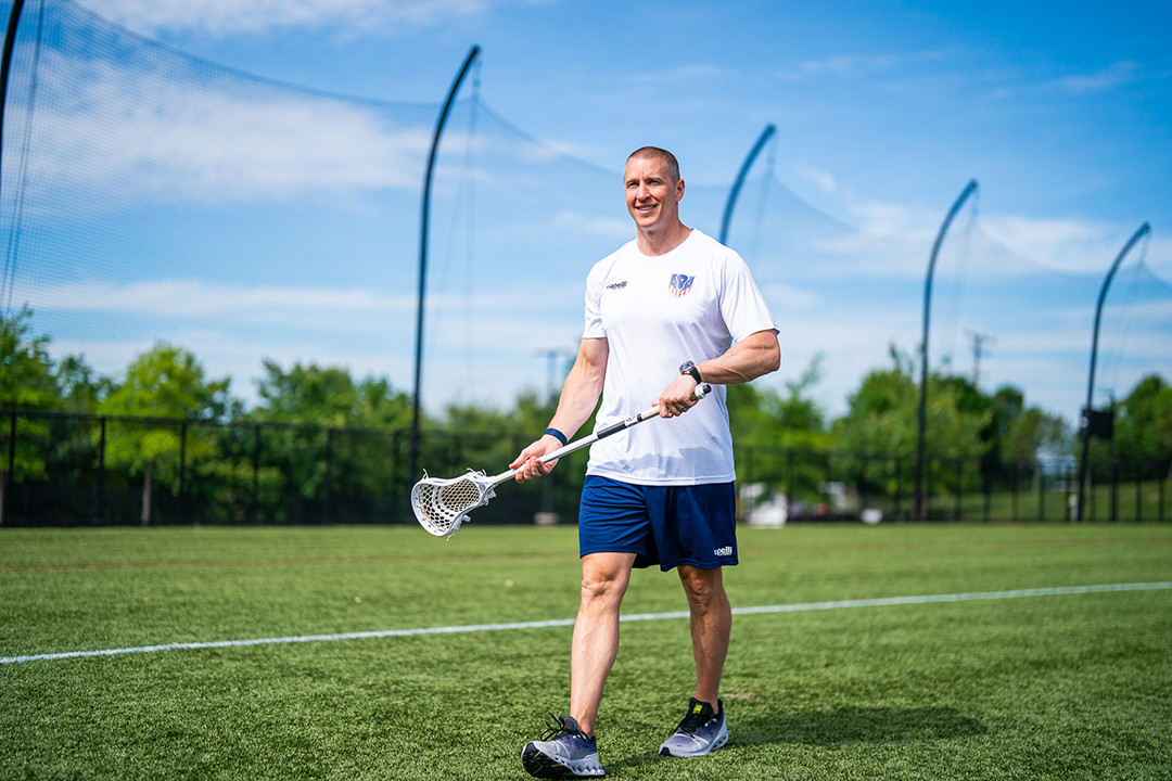 men's lacrosse player in Capelli gear