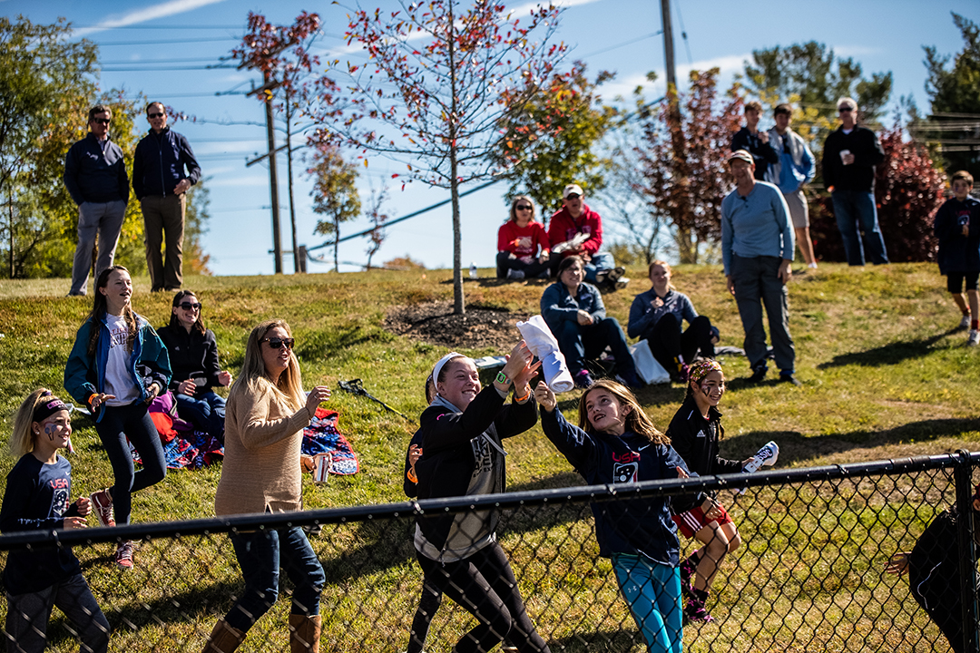 Fans on the hill at USA Lacrosse's Tierney Field