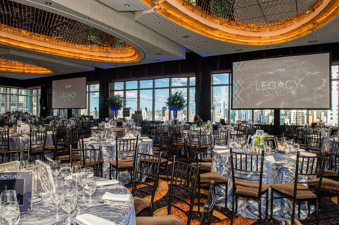 Ballroom setup at the Mandarin Oriental in New York City in 2022