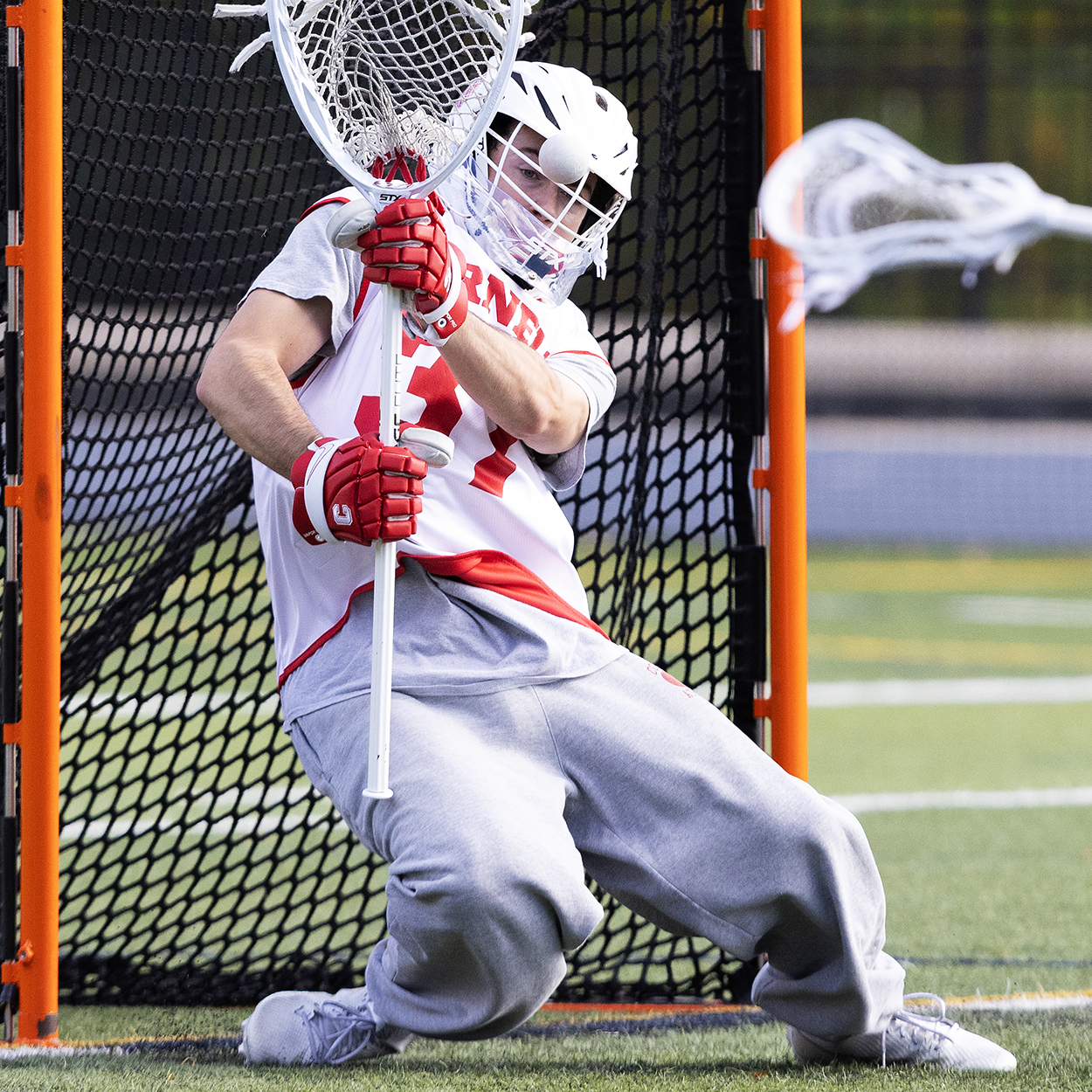 Action photo from Cornell - Maryland men's lacrosse scrimmage
