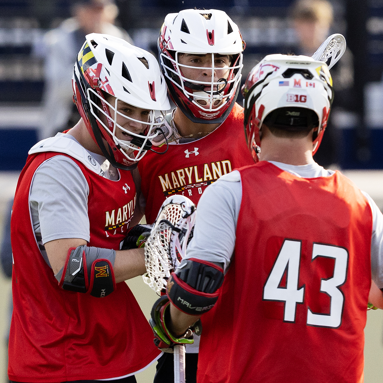 Action photo from Cornell - Maryland men's lacrosse scrimmage