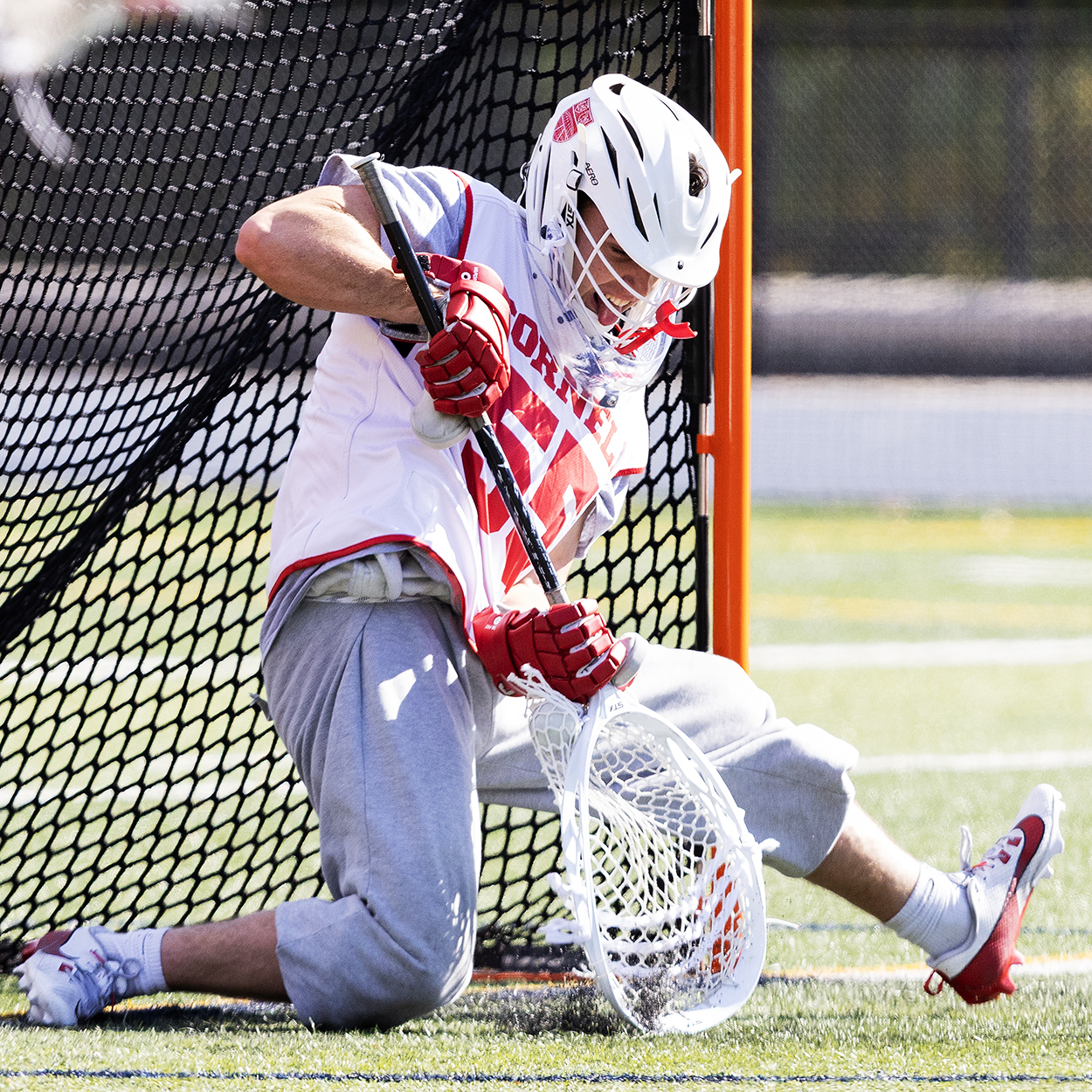 Action photo from Cornell - Maryland men's lacrosse scrimmage