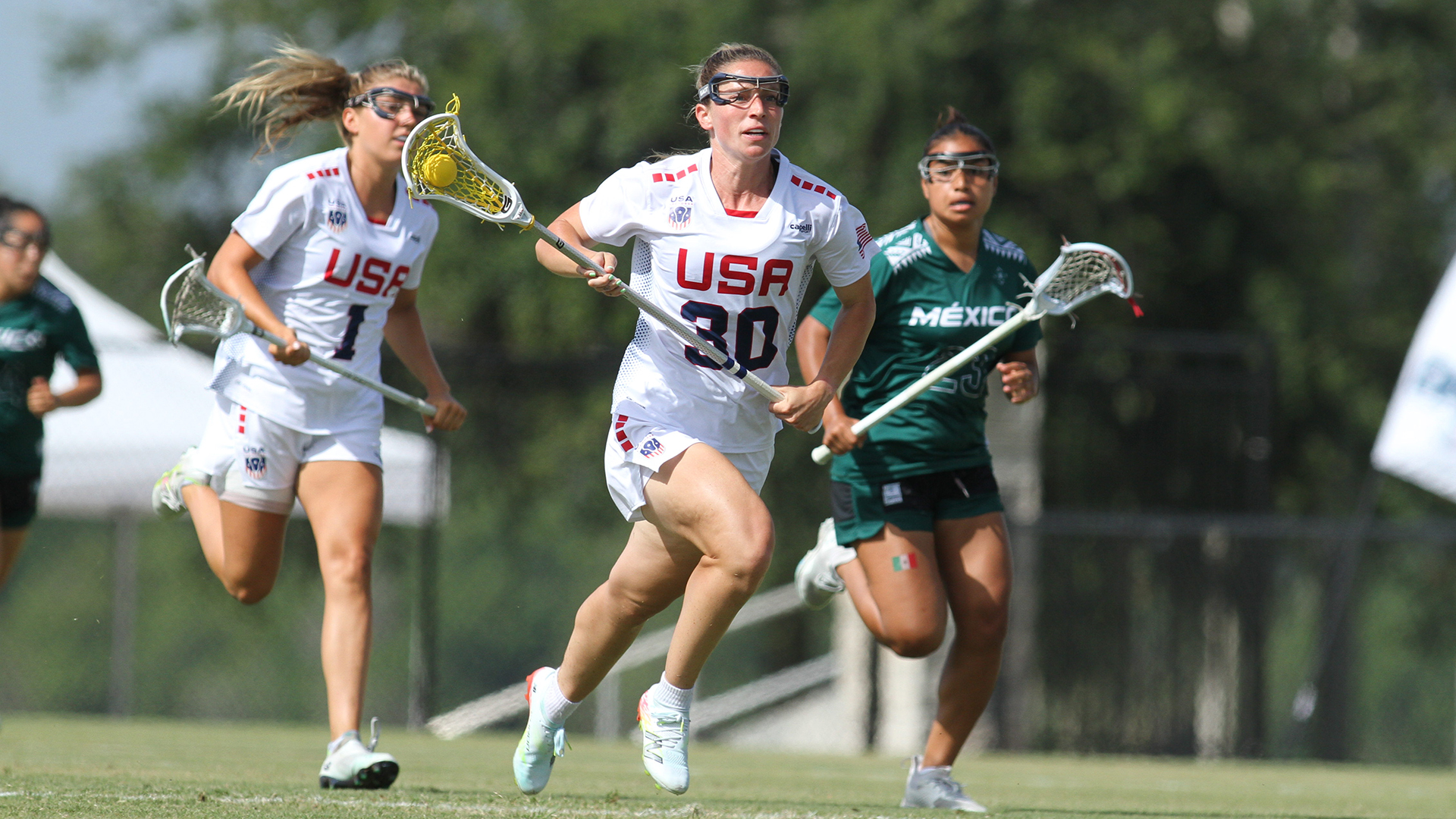 Ally Kennedy runs upfield against Mexico during the PALA championship