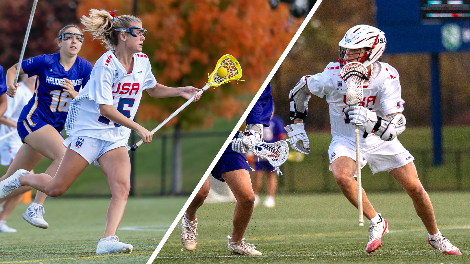 Female and male lacrosse players from last year's U.S. Youth National Teams