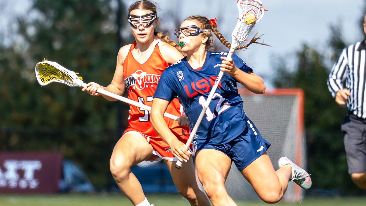 U.S. Youth National Team player Charlotte Vanni goes one-on-one with a defender from Team Ontario.