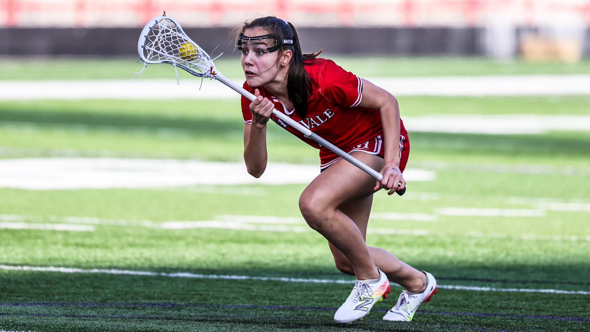 Maddie Moran of Maryvale (Md.) takes a free position shot