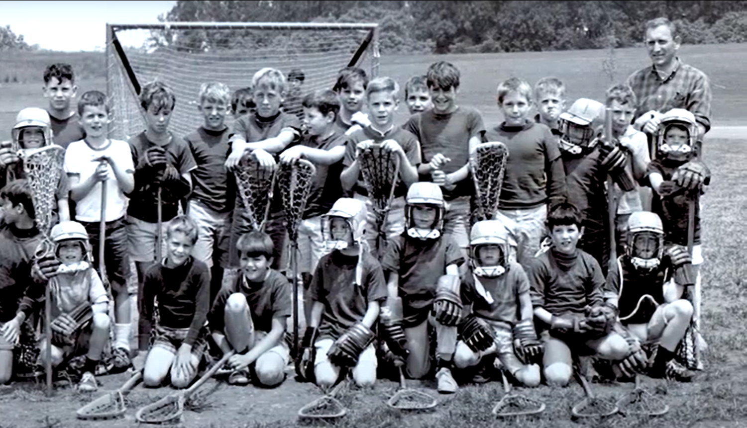 McDonald with youth players in the St. James Rec program.