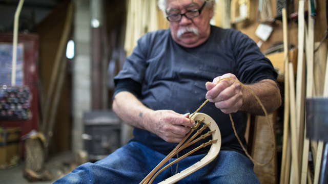 Alfie Jacques estimated that he made more than 80,000 wooden lacrosse sticks in his lifetime.