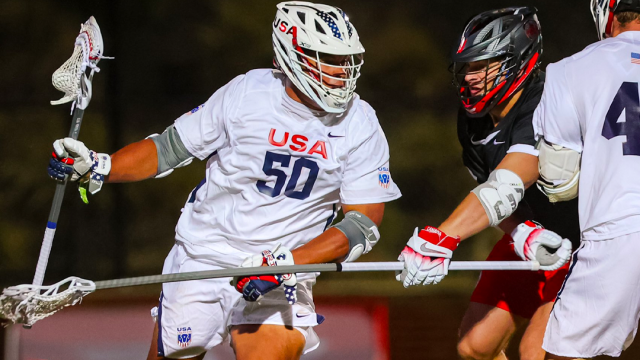 Asher Nolting competed for the U.S. men's national team at the 2023 USA Lacrosse Fall Classic.