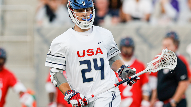 Brennan O'Neill scored three goals and the U.S. opened the world championship with a 7-5 win at Snapdragon Stadium.