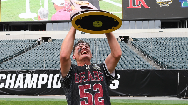 Rob Pensabene earned the starting goalie job midway through 2023 and helped the Bears to their first-ever national title.