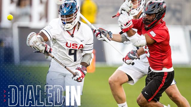 U.S. faceoff specialist Trevor Baptiste picked up where he left off in 2018, winning eight of 10 faceoffs as he and TD Ierlan combined to go 81 percent.
