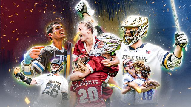 Composite image of college lacrosse national champions