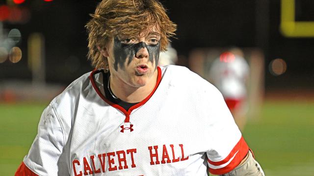 Jackson Mitchell after scoring the game-winning goal in overtime for Calvert Hall (Md.) against Malvern Prep (Pa.)