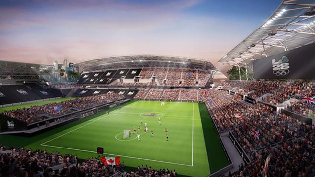 Rendering of lacrosse venue for 2028 Los Angeles Olympics