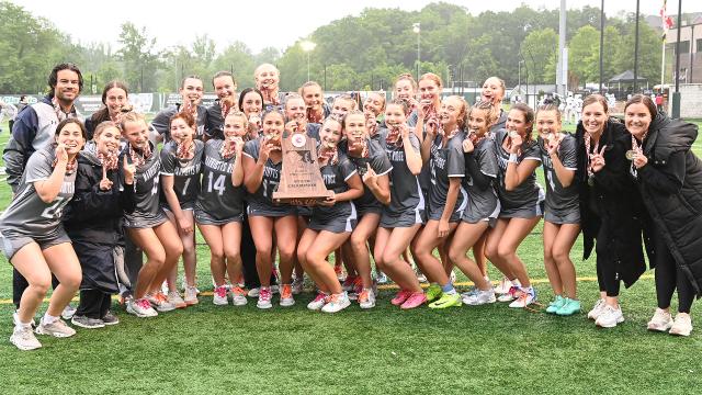 Marriotts Ridge (Md.) girls' lacrosse team photo after winning the state title