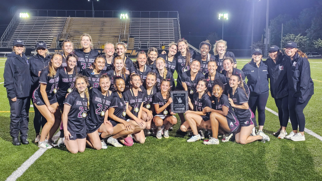 Broadneck (Md.) girls' lacrosse team photo after winning the Anne Arundel County championship