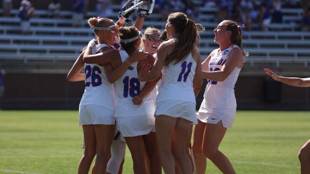 Florida women's lacrosse celebration