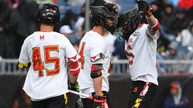 Maryland men's lacrosse huddle