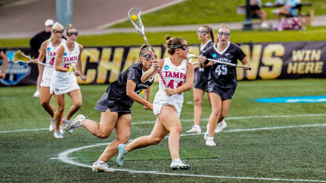 Tampa vs. UIndy in the NCAA Division II women's lacrosse semifinals at Kerr Stadium in Roanoke, Va.