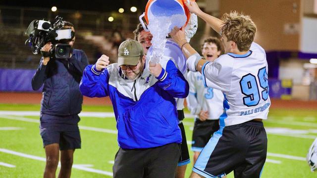 Palisades boys' lacrosse water cooler dump