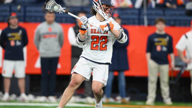 Joey Spallina carries the ball during the Orange's victory over Saint Joseph's on Saturday