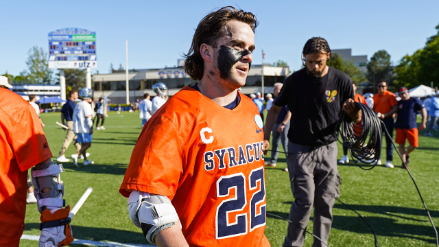 Joey Spallina all smiles after Syracuse's NCAA quarterfinal victory over North Carolina