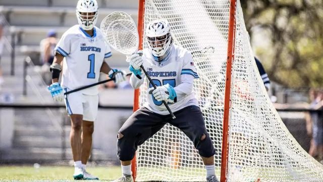 Johns Hopkins goalie Oran Gelinas