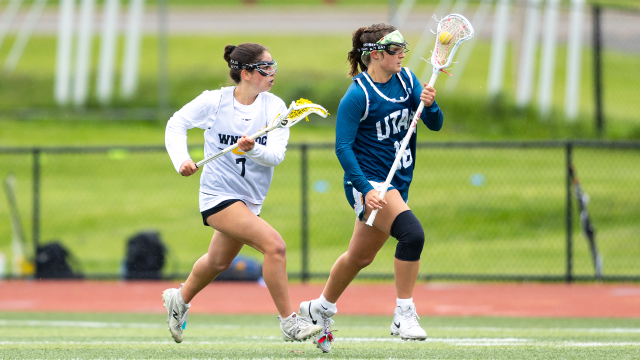 Utah's Ann Marie Fry runs ahead with the ball