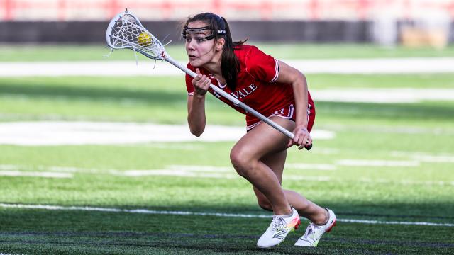 Maddie Moran of Maryvale (Md.) takes a free position shot