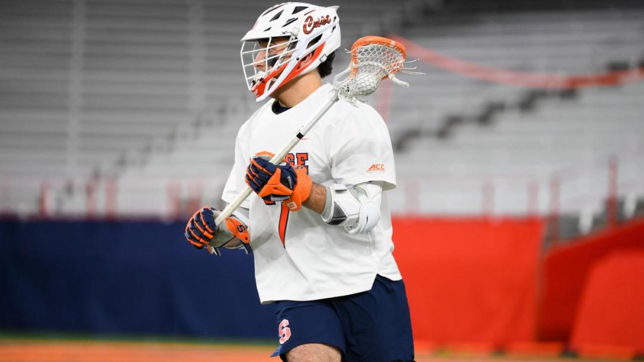 Michael Leo scored the game-winning goal Saturday in Syracuse's 15-14 win over North Carolina in Olney, Md.